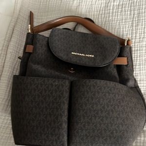 Michael Kors, backpack, and wallet